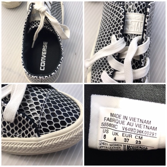 NWT Converse Gemma OX Black Mouse W AUTHENTIC - Picture 7 of 7